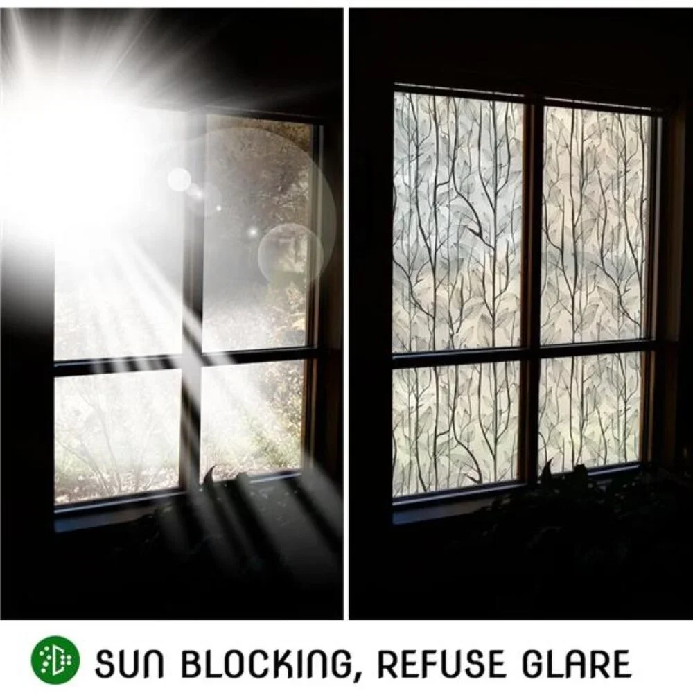 Window Film Privacy with Installation Tools Decorative Stained Glass